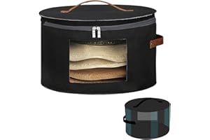 Qozary Reinforced Hat Storage Box - Hat Organizer for Women & Men Storage, Cowboy Hat Box with Support Panels, Hat Travel Case for Baseball Caps, Straw Hats - Keep Dust Off Your Hats