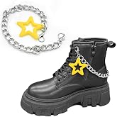 Gownsella 2PCS Shoe Charms Chain Shoelace Chains DIY Punk Shoe Accessories Decoration for Boot Sneaker Bag Handbags Pants Chain Keychain Cool Party for Girl Women