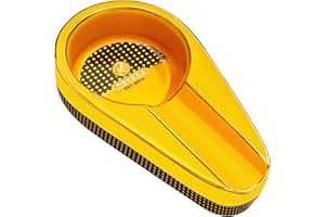 roygra Cigar Ashtray, Handmade Gilt Ceramic Cigar Ashtray, Outdoor Cigar Accessories (Orange)