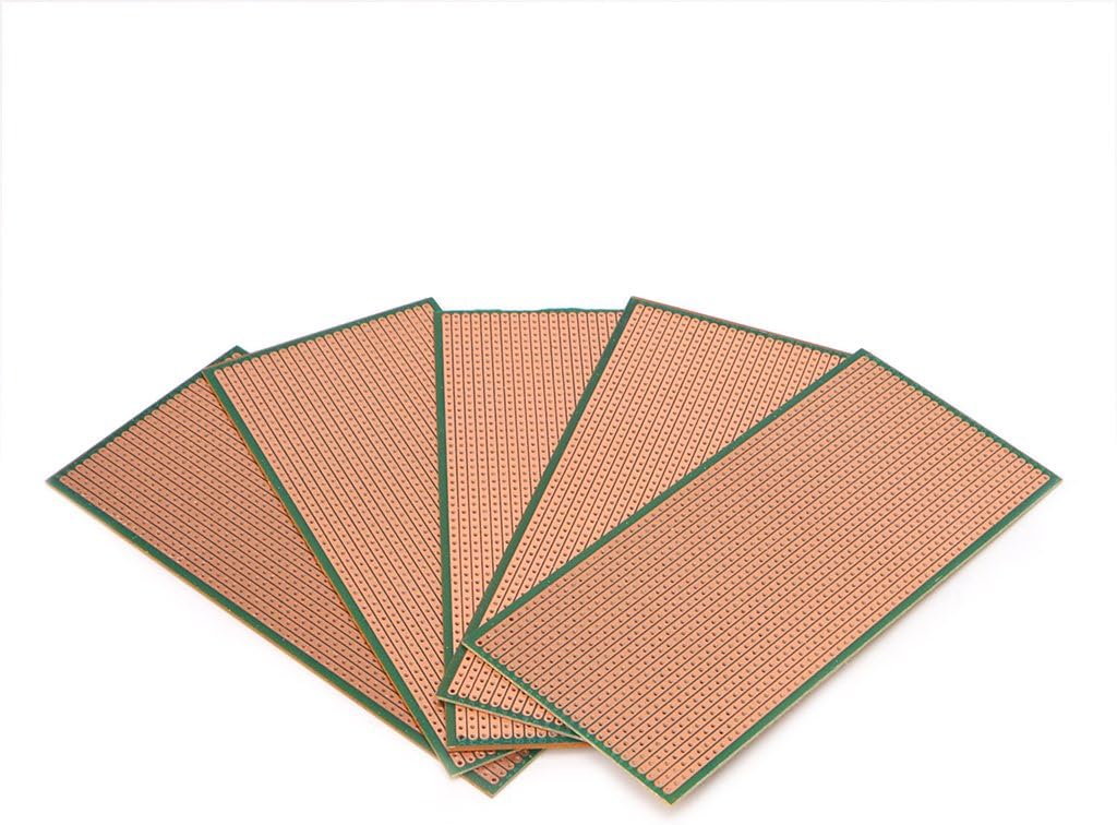 Lovup 5 Pcs Stripboard Veroboard Uncut PCB Platine Single Side Circuit Board 6.5x14.5cm