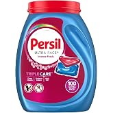 Persil Intense Fresh Ultra Pacs Laundry Detergent, 100 Count | Deep Clean &amp; Care, Single-Dose Convenience, Lasting Freshness, Protects Colors, Fights Stains, HE Safe, All Water Temperature