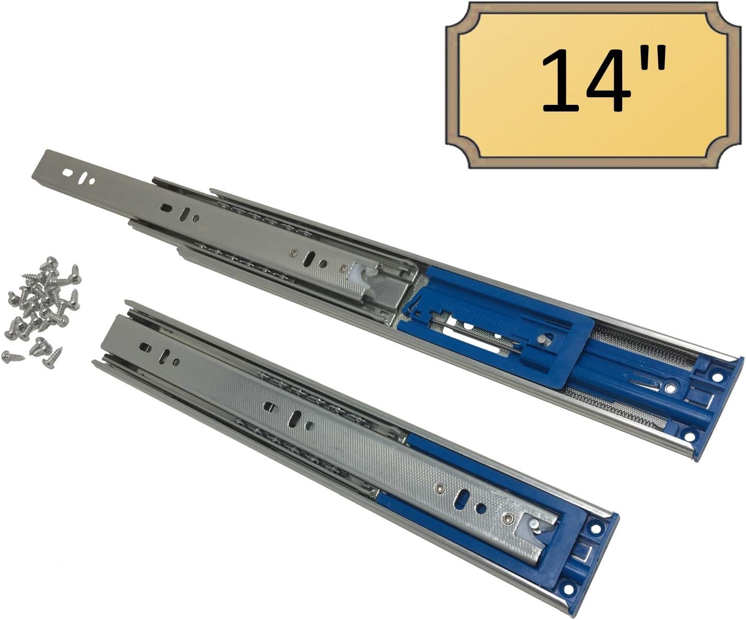 1 Pack Of 14 Soft Close Ball Bearing Drawer Slides 12 24