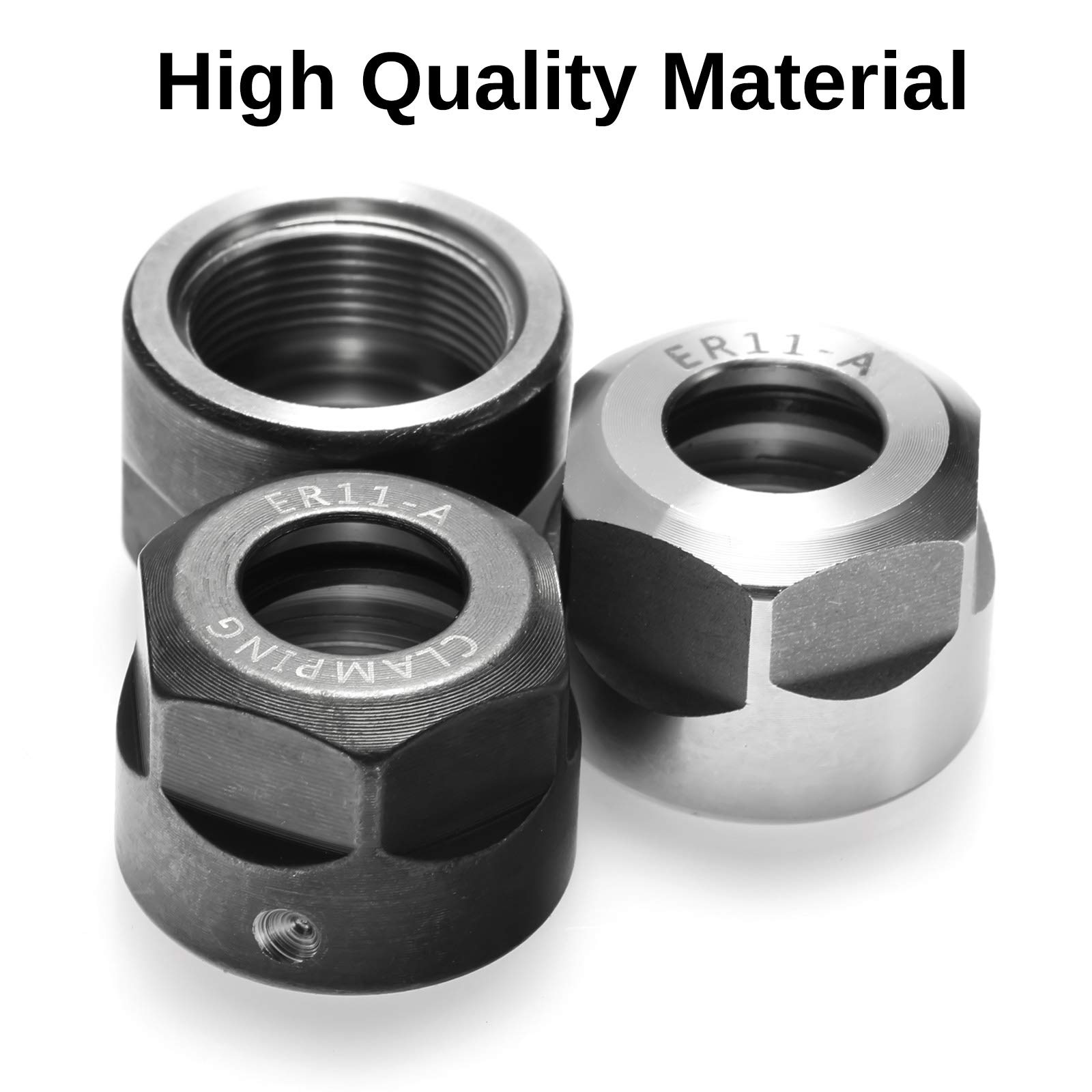 4pcs ER11-A Collet Clamping Nut With Dynamic Balance Holes for CNC Milling Chuck Holder Lathe