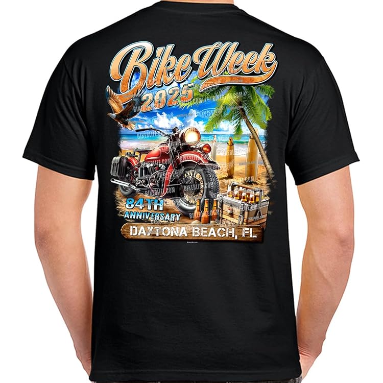 BIKE WEEK '79Tシャツ DAYTNA 2024 Bike Week Daytona Beach Tweetin' Trump Biker T-Shirt