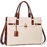 BOSTANTEN Briefcase for Women 15.6 inch Leather Laptop Bag Vintage Slim Lawyer Business Bag Stylish Work Purse