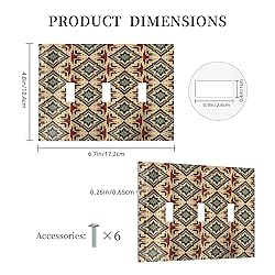 Wpshijia Light Switch Cover Boho Abstract Geometric