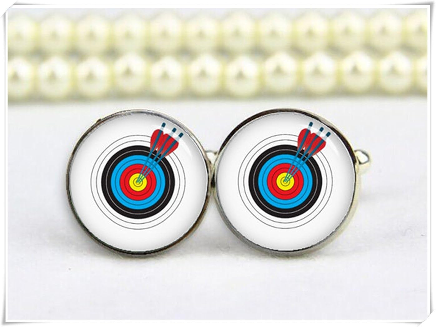 Magical Archery Target with Arrows Cufflinks, Custom