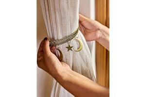Vintage Star & Moon Metal Curtain Clip, Suitable for Living Room, Bedroom, Study Home Decoration Gifts Birthday Graduation, R