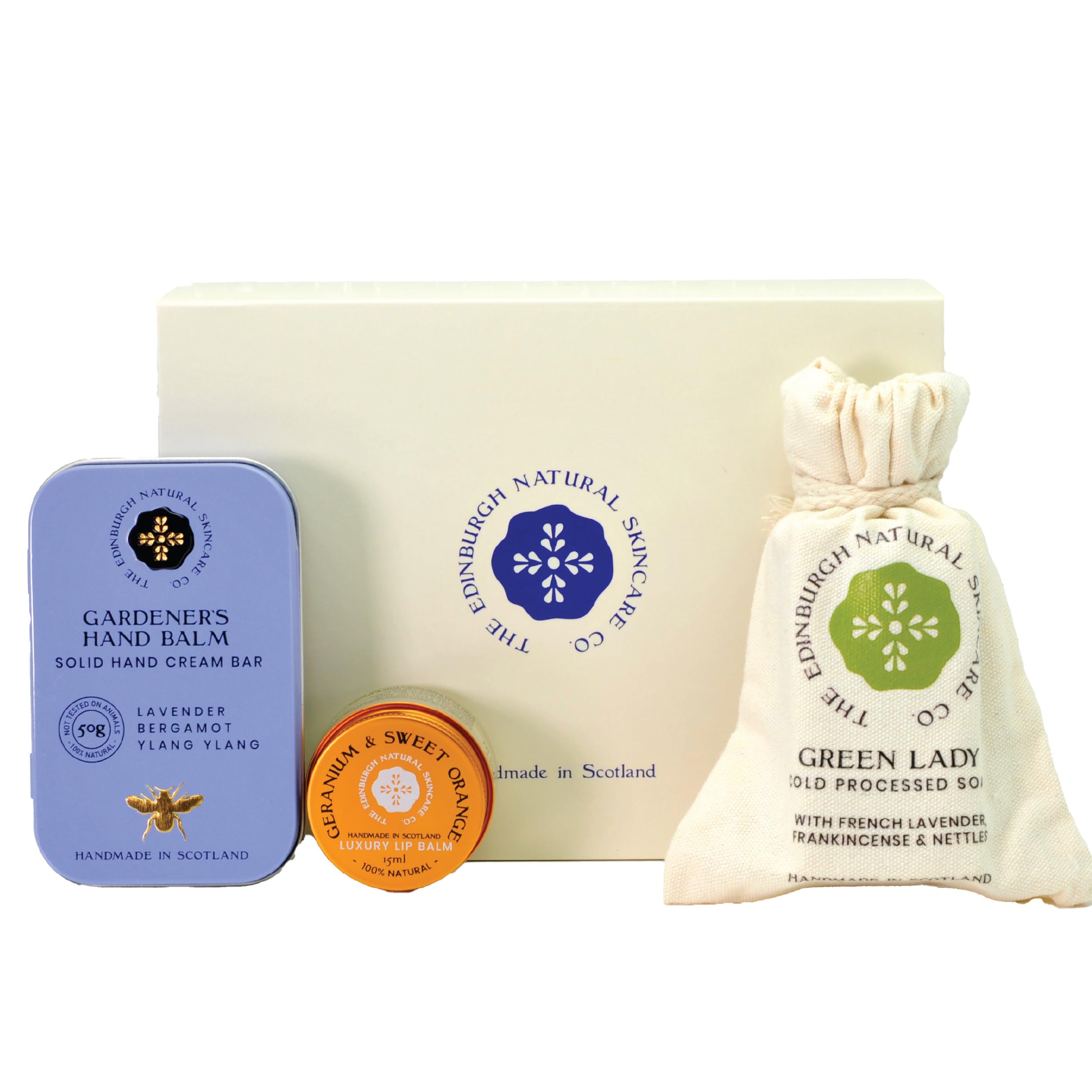 Luxury Skincare Gift Set | Gardener’s Hand Cream Bar, Porridge & Honey Soap & Lip Balm | 100% Natural & Handmade in Scotland | Nourishing Gifts for Women & Men | Ideal for Birthdays & Self-Care — image 1