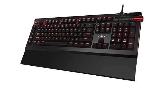 Azio mgk-armato-01 Mechanische Gaming-Tastatur, Cherry MX Braun, Rot Hintergrundbeleuchtung LED, Full NKRO