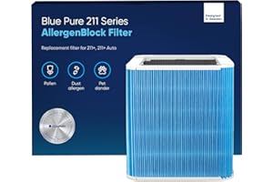 BLUEAIR Blue Pure 211+ Series AllergenBlock Filter, Genuine Replacement for Allergies, Pet Dander, Pollen, Dust - Fits 211+ a