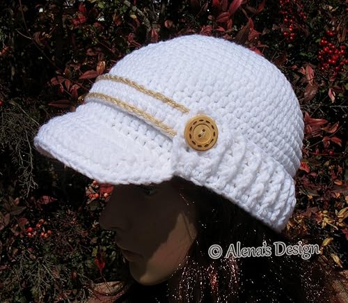 crochet visor hat
