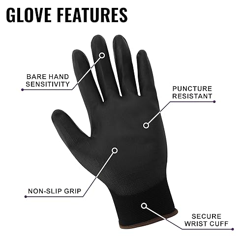 Global Glove PUG-17 Lightweight Polyurethane Dipped Work Gloves