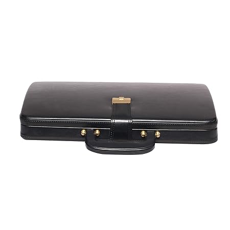 JASHMIN Faux Leather Briefcase Black