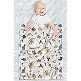 Harry Potter Lightweight Baby Blanket, 30"X40", Whimsical Icons Unisex for Infants Girls & Boys