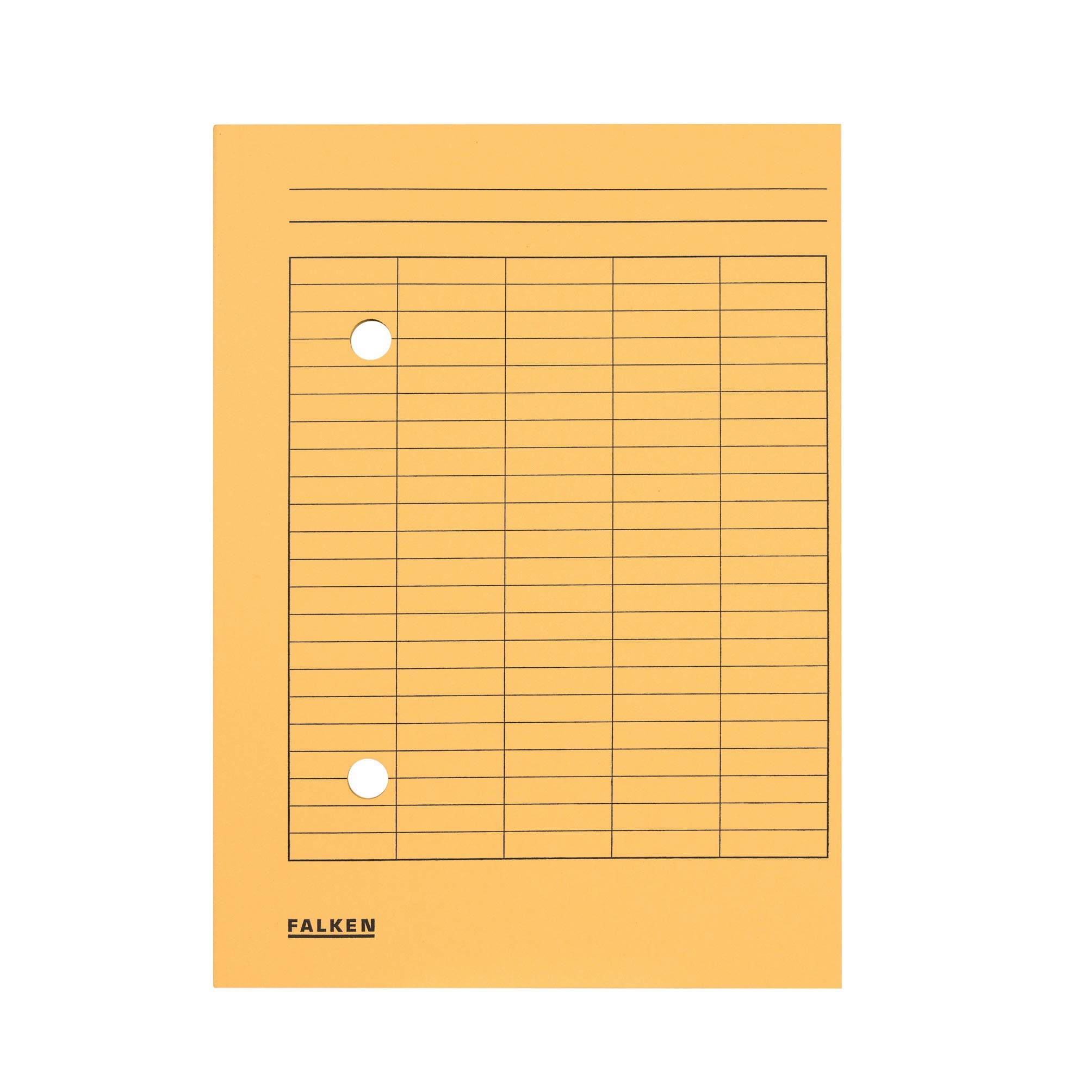 Exacompta - Ref 80001506001F - FALKEN - Circulation Files - A4 (210 x 297mm) in Size, 250gsm Recycled Manilla, Grid Printing, 2 Viewing Holes - Buff (Pack of 100)