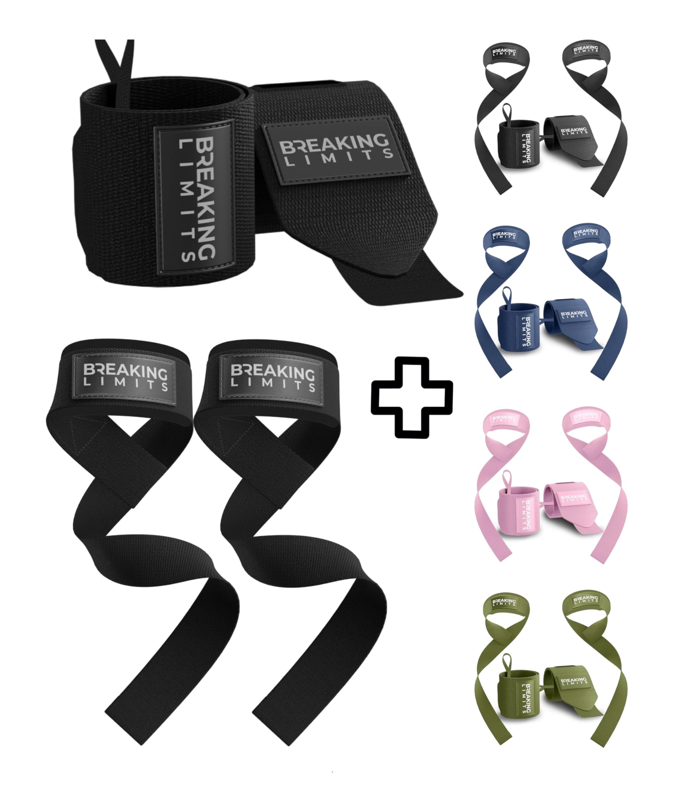 Wrist Wraps Weightlifting & Lifting Straps (Bundle) – Gym Wrist Straps – Weight Lifting Wrist Support Strap - Gym accessories for men – Weight Deadlift Straps – Wrist Supports