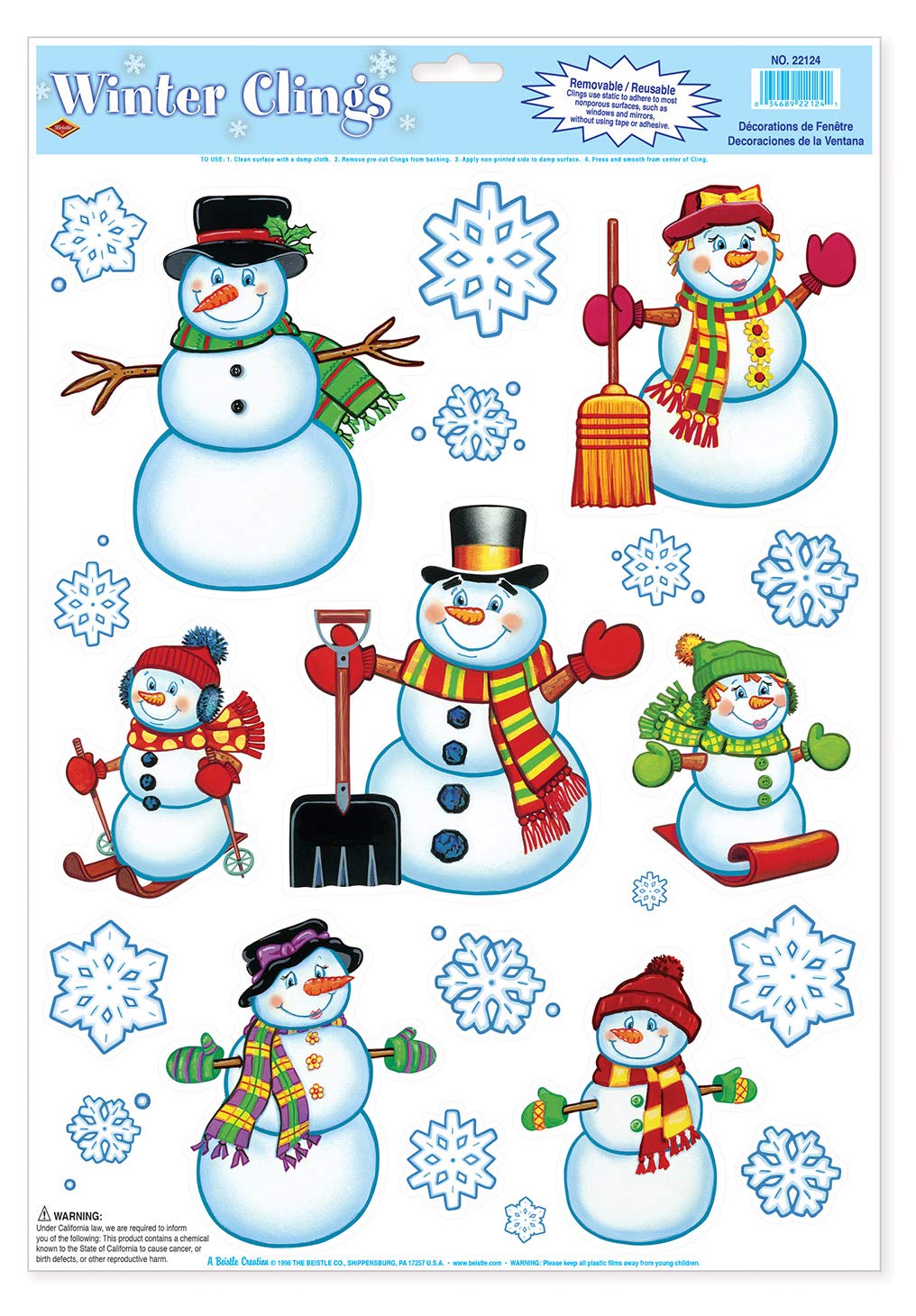 Snowman/Snowflake Clings