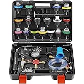 BILITOOLS 28-Piece Coolant Pressure Tester, Coolant Vacuum Refill Kit | Metal Valve for Airtight Seal, No Leaks. Color-Coded Adapters for Quick, Easy Cap Selection. Air-Free Refill, Simple to Use