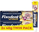 Fixodent Ultimate Denture Adhesive Flavour Free Twin Pack 2 x 40 g view 1