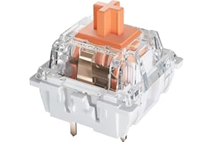 Keychron Silent K Pro Red Mechanical Switches – 110PCS, Quiet Linear 45gf, Factory Pre-Lubed, SMD-LED Compatible, 3-Pin Hot-Swappable, Smooth Typing for Gaming & Office