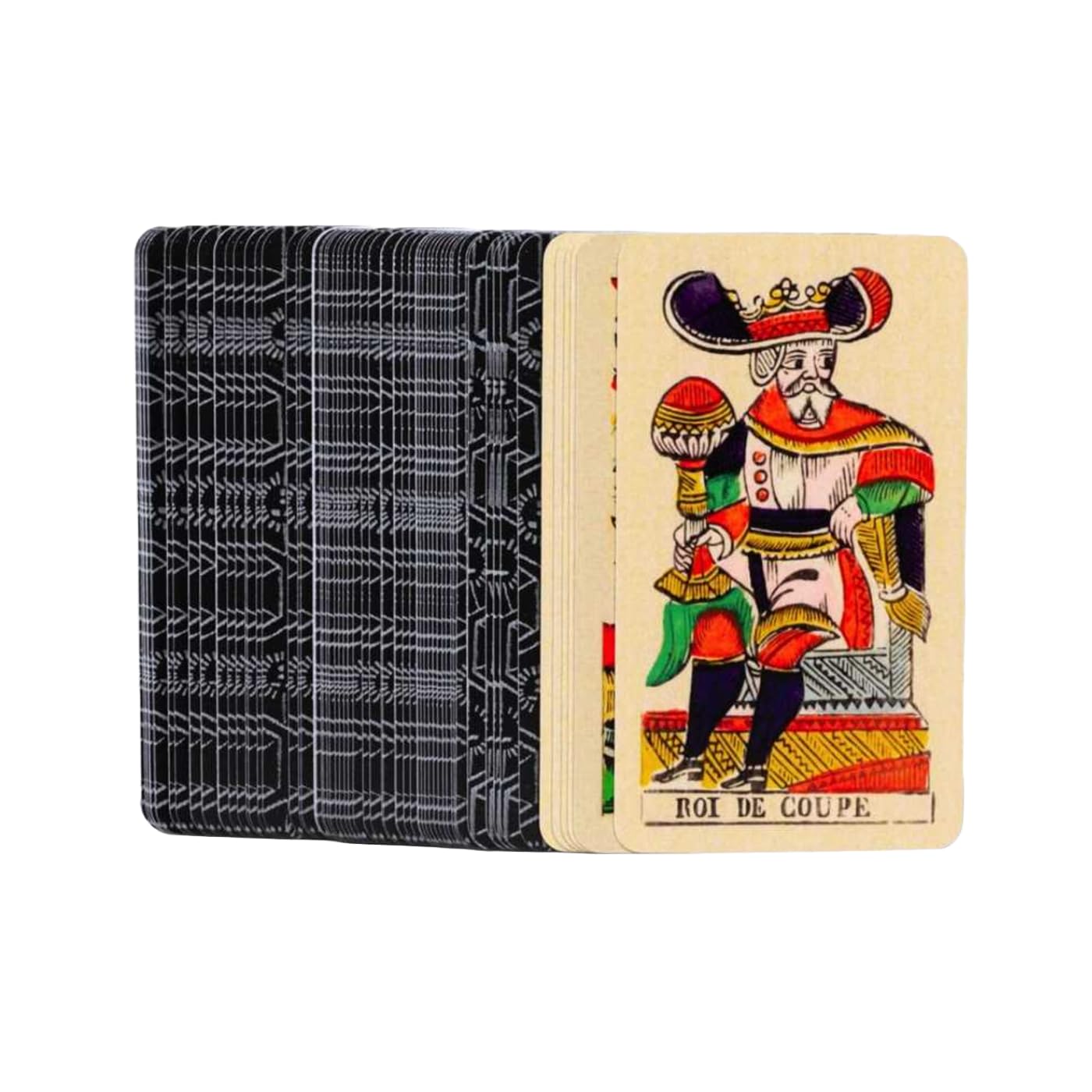Gassman Tarot de Marseille with | Guide Made in USA | Linen Finish | 78 Cards for Divination | Rigid Box for Storage |