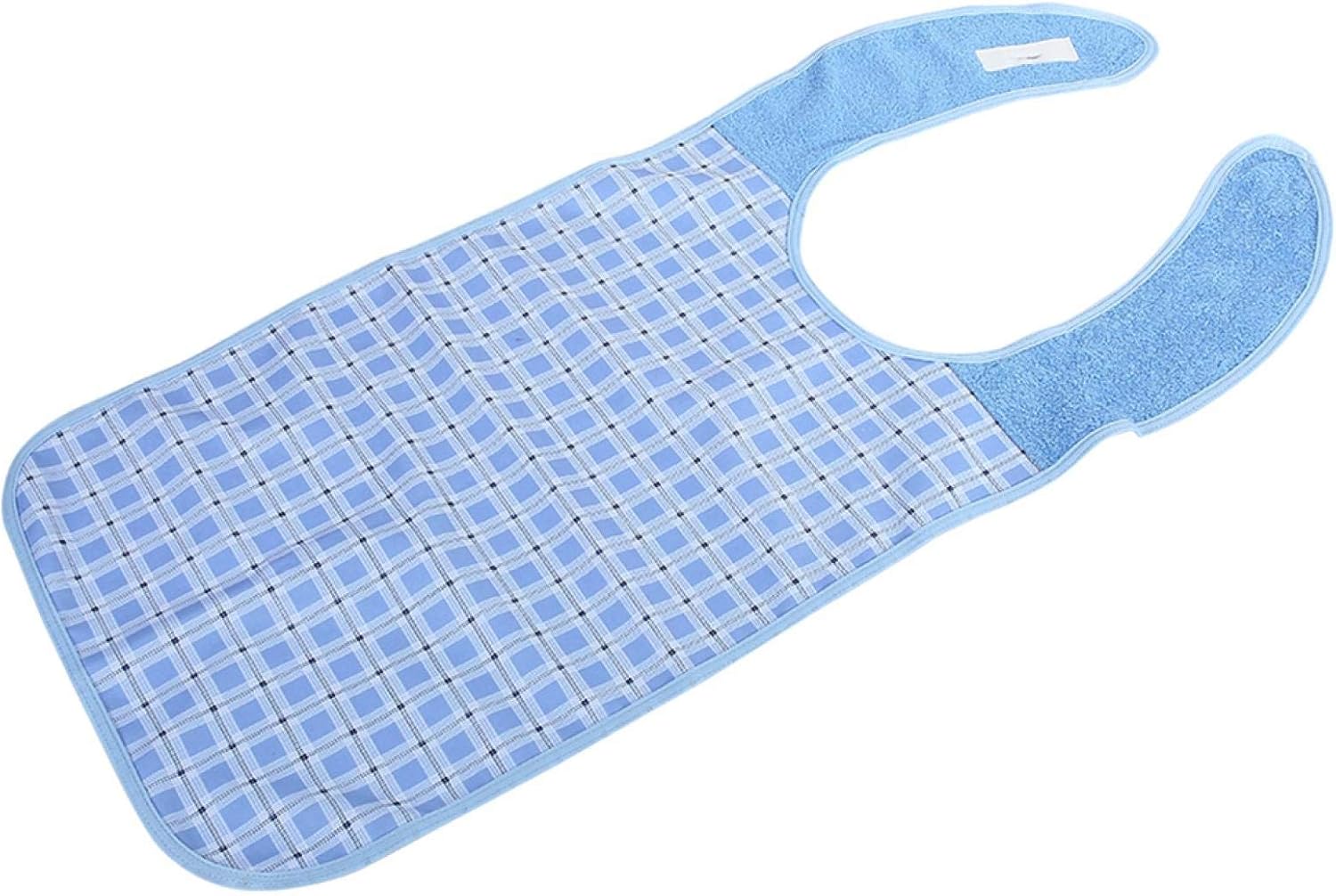 Clothes Protector Bib, Adult Bib, Recyclable Breathable Blue for Elder