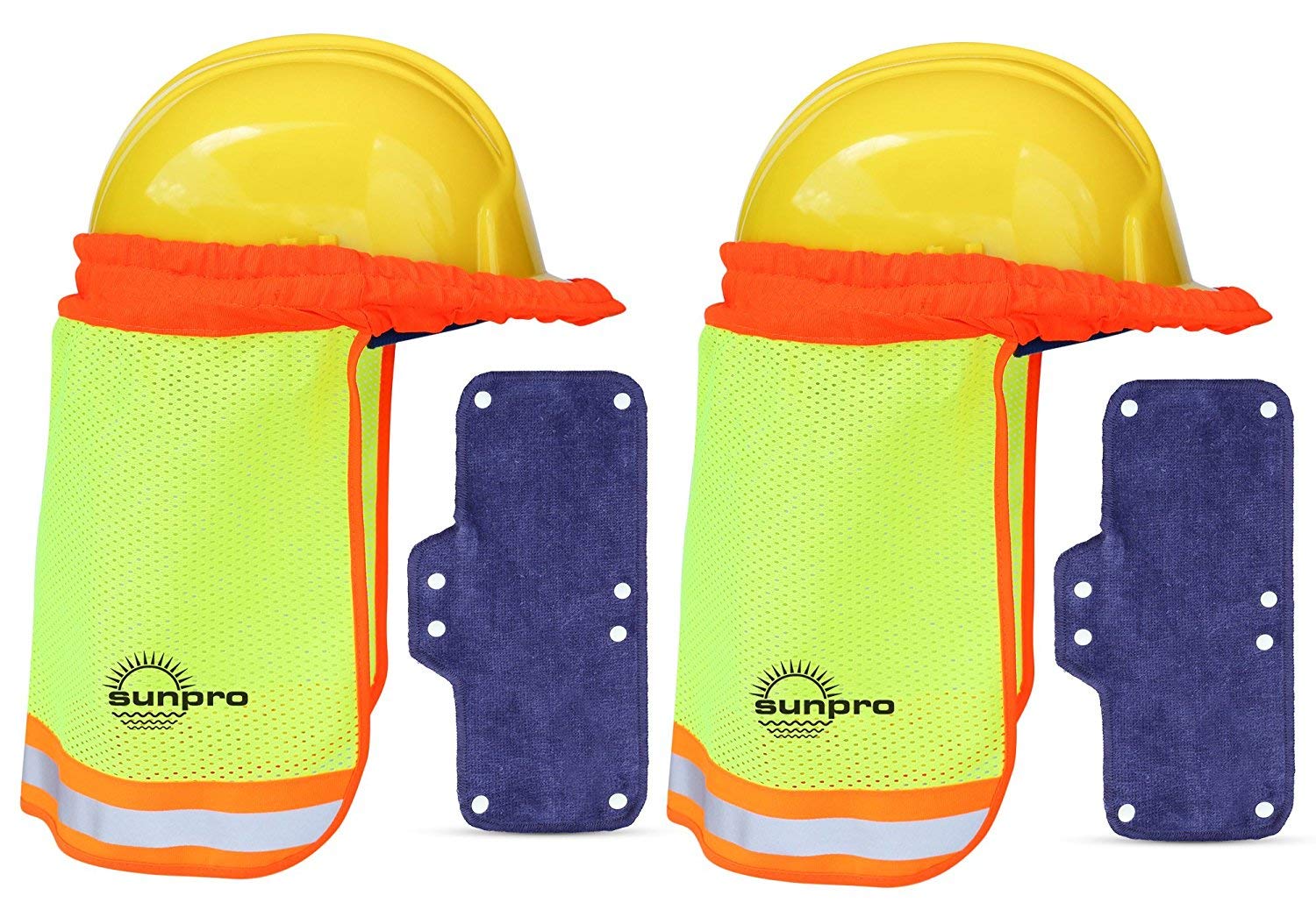 Sunpro Hard Hat Sun Shade Sweatband Set, Hardhat Neck Protector Shade