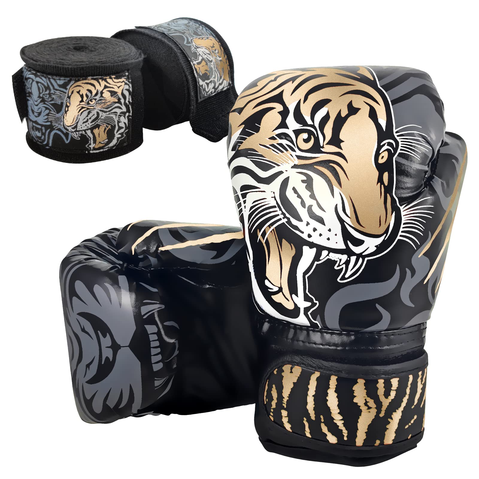 Kids Boxing Gloves with Handwraps for 3-8 Years Girls & Boys, Training Boxing Set, Punching Gloves