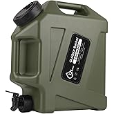 COOZMENT 3.2 Gallon/5 Gallon Water Containers with Spigot, BPA Free Water Jug, Military Green Water Tank, Multifunction Water Storage Containers for Camping Outdoor Hiking,Emergency Stroage