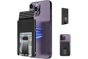 MPVWALT Magnetic Card Holder Wallet for Magsafe Wallet, Minimalist Slim Card Wallet for Phone,Pop Up Magnetic Wallet with Money Clip, Compatible with iPhone 15/14/13/12/Pro/Pro Max/Mini Series