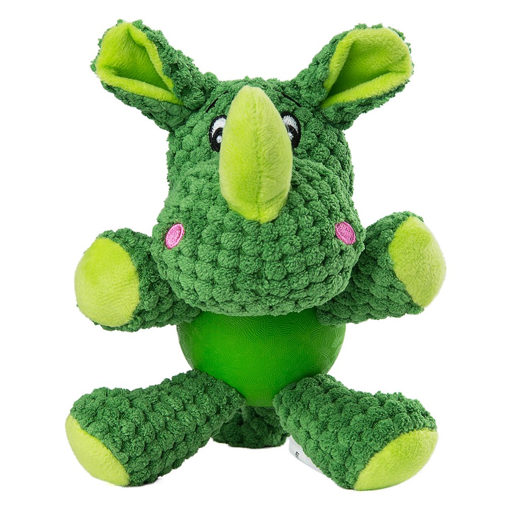 EEToys Puppy Squeaky Dog Toys with Rubber Ball Body for Small Dogs Keep