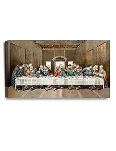 DECORARTS -The Last Supper, Leonardo da Vinci Classic Art Reproductions. Giclee Canvas Prints Wall Art for Home Decor 32x18x1.5