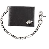 Dickies Men's RFID Everyday Leather Bifold Chain Wallet Black