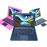 Laptop Computer Mini 10 Inch Quad Core Powered by Android 12 Netbook 64GB Small Computer with WiFi Webcam Bluetooth,Charger Mouse Included,Suitable for Children and Students, 4 Color Options (Black)