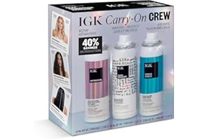IGK Must Have Travel Kit Holiday 2025 – Includes GOOD BEHAVIOR Smoothing Spray, DISCO DISCO Shine Spray & ANTISOCIAL Dry Hair