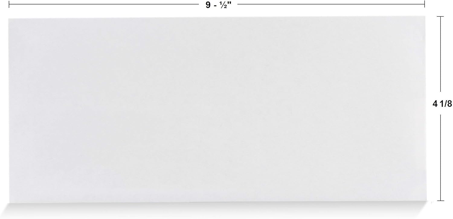 #10 Security Tinted Self-Seal Envelopes - No Window - EnveGuard, Size 4-1/8 X 9-1/2 Inches - White - 24 LB - 100 Count (34100) : Office Products