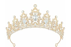 Papoopy Tiara Crown for Women, Headband Hair Accessories for Birthday Wedding Party Costume