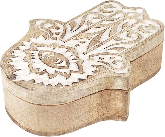 Home Gadgets Caja Madera Mano de Fatima 20 cm: Amazon.es: Hogar