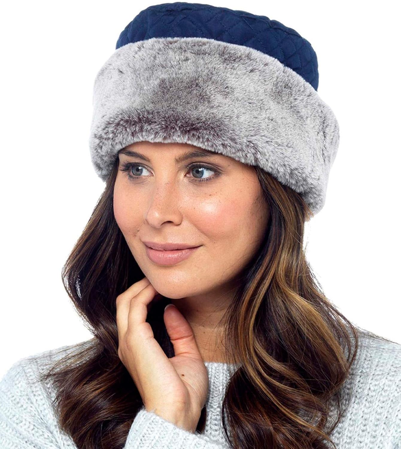 fur trimmed hats ladies
