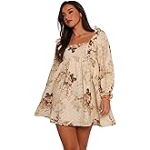 Petal & Pup Women's Tiarny Mini Dress-Beige Floral