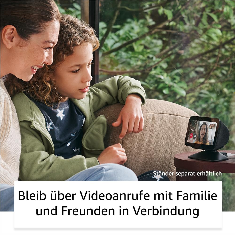 Echo Show 5 (Neueste Generation) | Kompakter smarter Touchscreen zum Steuern deines Smart Homes und mehr | Anthrazit, mit Alexa+ Early Access (Packung mit 2) 6