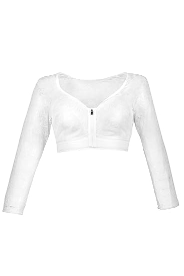 Ulla Popken Damen große Größen bis 60, Oktoberfest, Trachtenmode, Dirndl-Bluse, Spitze, tiefer Ausschnitt & Langarm 717341