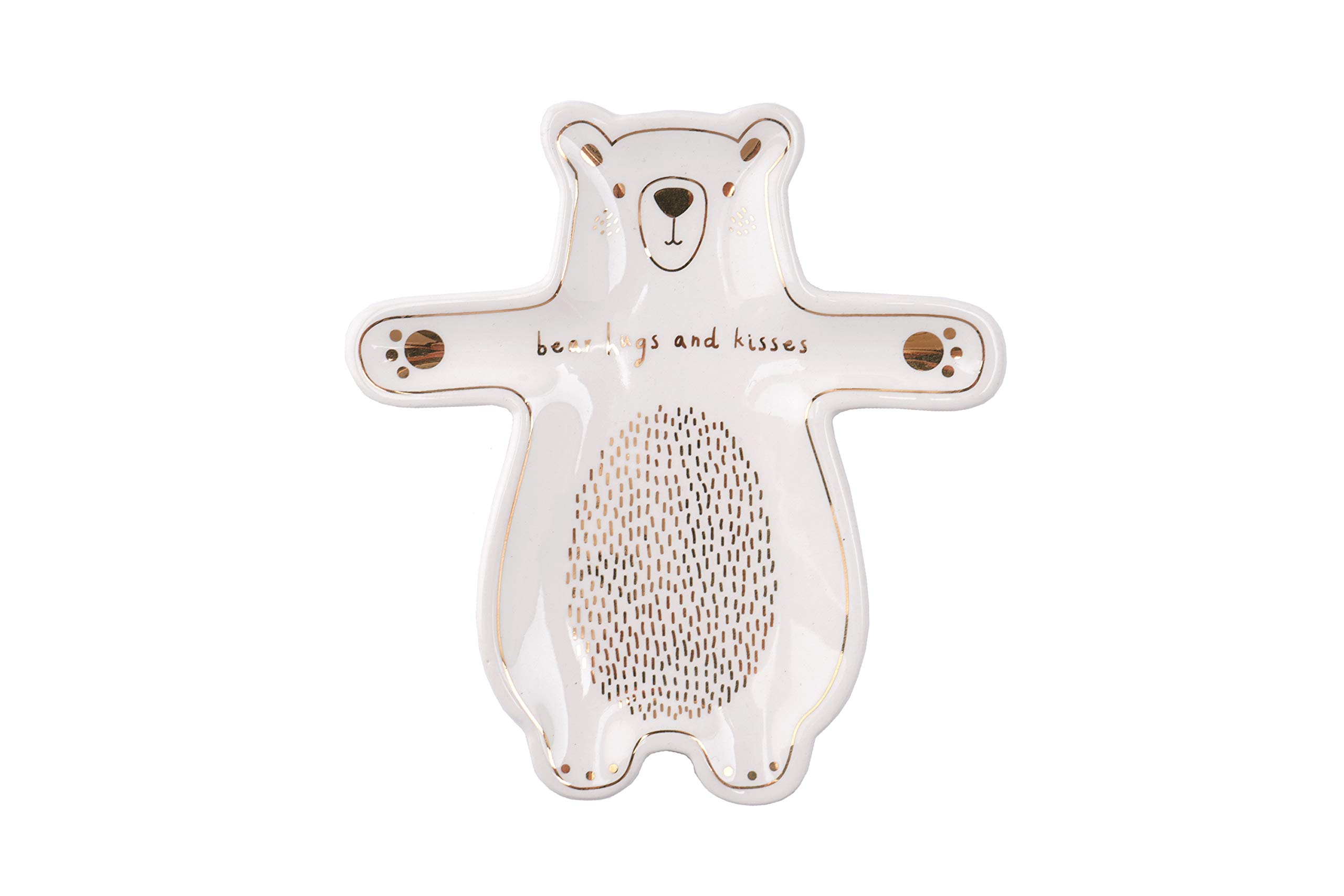CGB Giftware Send With Love 'Bear Hugs & Kisses' Ring Dish | From Send With Love Range | Jewellery Organiser Dish | In Gift Box | Special Things | GB05484