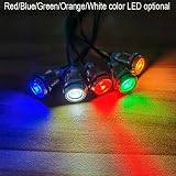 Gebildet 4pcs 12mm LED Metal Indicator Light Waterproof DC 3V-9V view 4