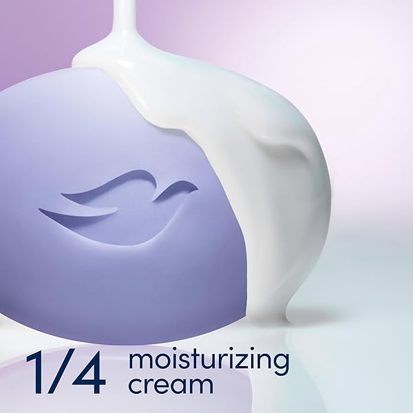 DOVE BEAUTY BAR GENTLE CLEANSER ANTI-STRESS CREAM BAR MOISTURIZES TO CALM SKIN GENTLE BAR SOAP CLEANSER MADE WITH 1/4 MOISTURIZING CREAM 6 PACK