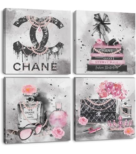 Amazon.com: Oliver Gal 'Dripping Roses and Chanel' The Floral and