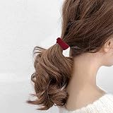 nuoshen 100 Pcs Hair Ties Cotton Bands Elastic Thick Hair Bobbles 10 Colors view 6