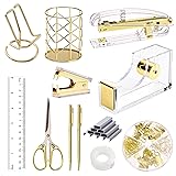 EOOUT Gold Office Supplies Set Desk