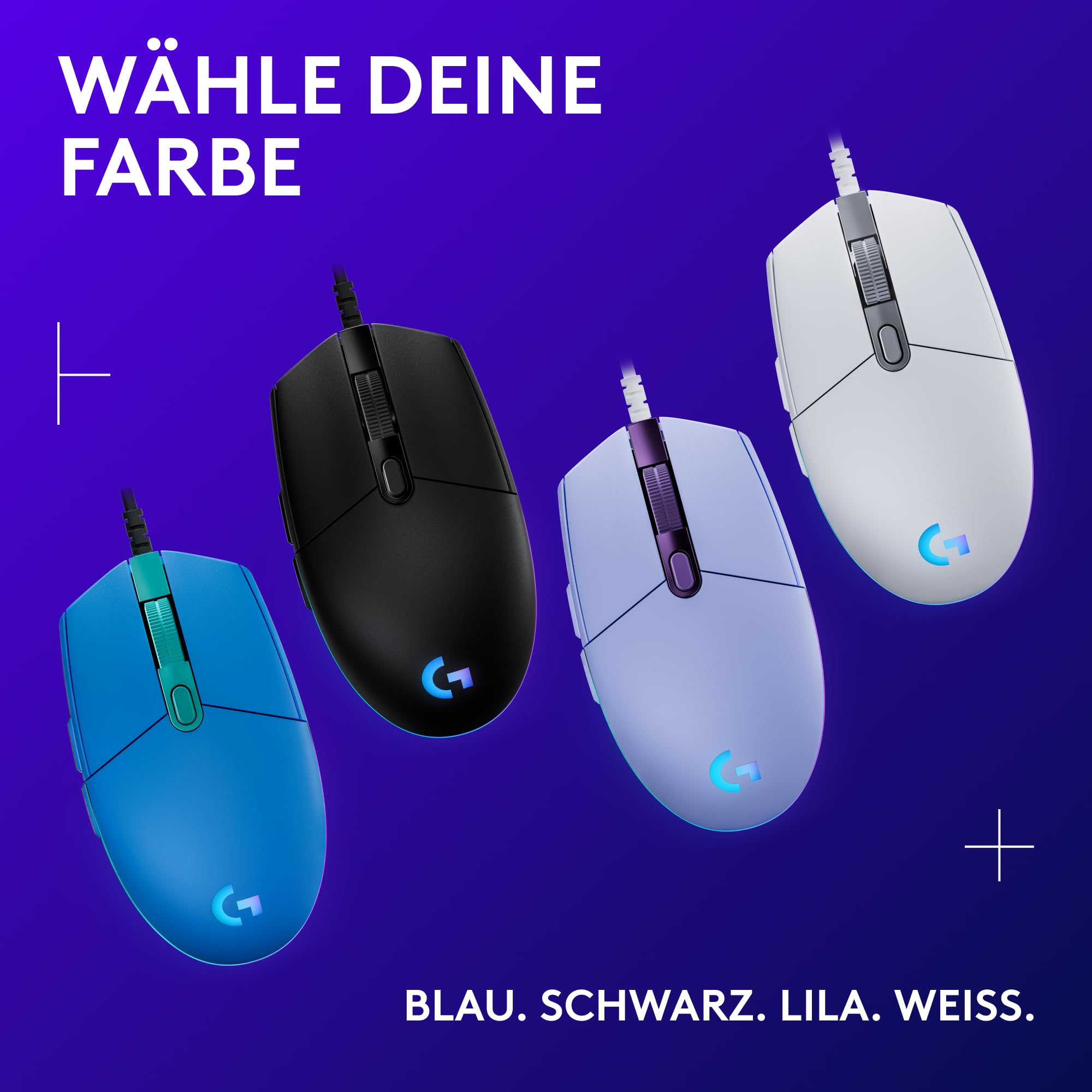Logitech G203 Gaming-Maus mit anpassbarer LIGHTSYNC RGB-Beleuchtung, 6 programmierbare Tasten, spieletauglicher Sensor, Abtastung mit 8.000 DPI, Geringes Gewicht - Schwarz 9